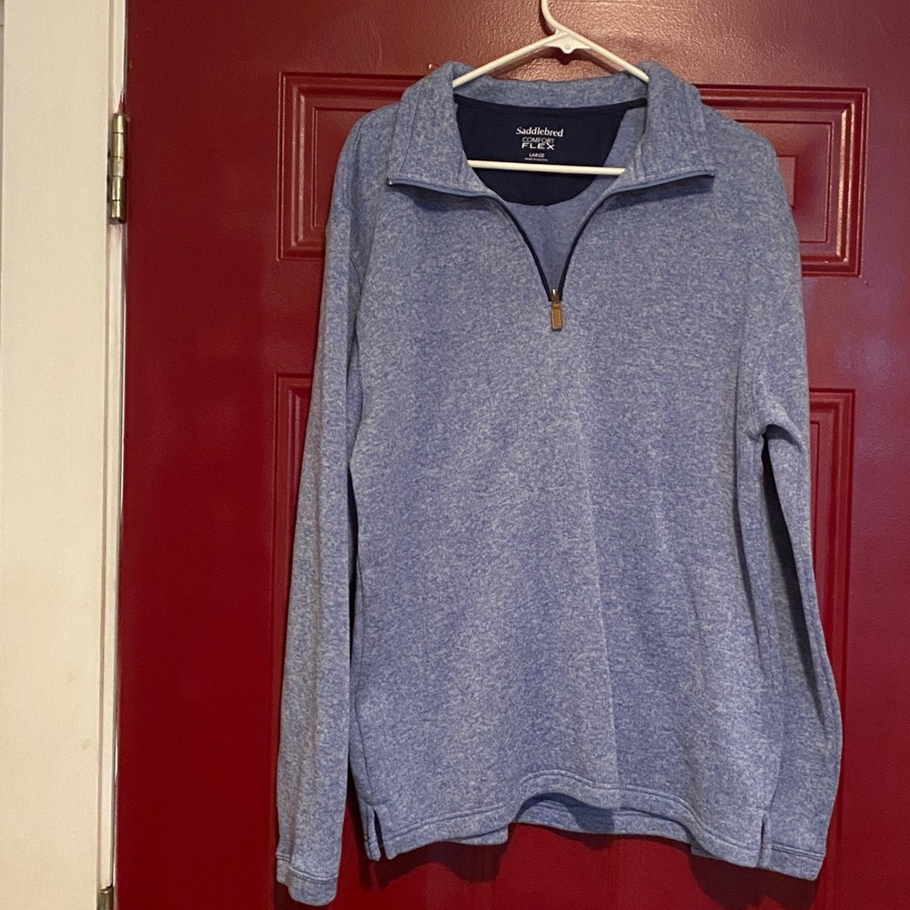 Saddlebred Comfort Flex Men's Long Sleeve Quarter-Zip Pullover Size Large